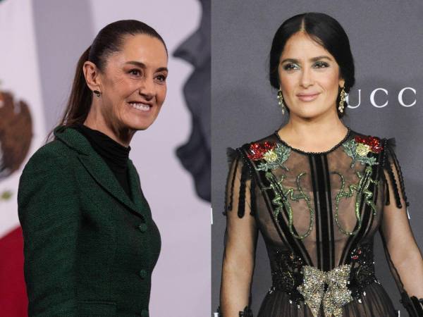 Sheinbaum contó que Hayek está dirigiendo, escribiendo y produciendo una película.