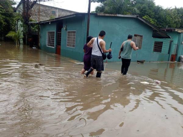 Las intensas lluvias que se registran en la zona norte causaron el desbordamiento del río Bermejo y la inundación de varias viviendas.
