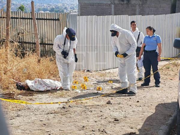 La escena fue acordonada mientras se realiza la pericia en el lugar y el levantamiento médico legal del cuerpo.