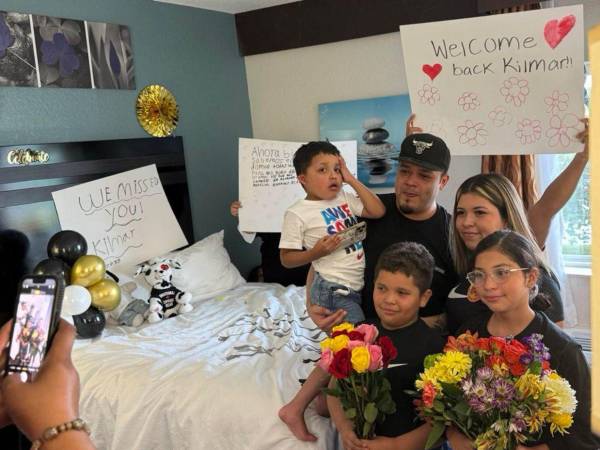 Kilmar ya está con su familia en Nueva York.