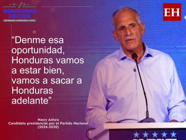 El candidato presidencial por el Partido Nacional, Nasry Asfura, compareció en el foro De Frente realizado en la Universidad de San Pedro Sula (USAP), espacio en el que compartió sus propuestas de gobierno y además, solicitó la confianza de los hondureños, arguyendo que requiere de la oportunidad para demostrar que no se juzga a partidos políticos, más bien a las personas que los representan de manera individual. Aquí sus frases más destacadas.