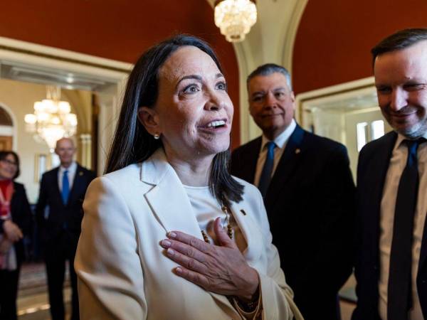 La dirigente opositora se trasladó al Congreso de Estados Unidos donde se reunió con los senadores.