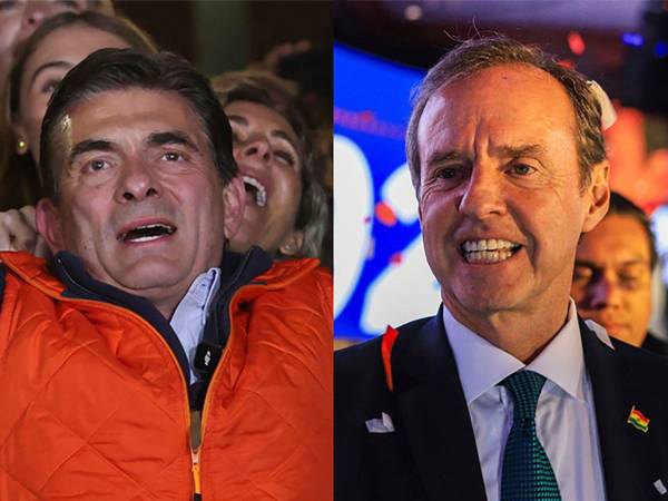 Hasta el 92% del escrutinio preliminar, Rodrigo Paz puntua con un 32.2% de votos, mientras que Jorge Quiroga con 26.9%.