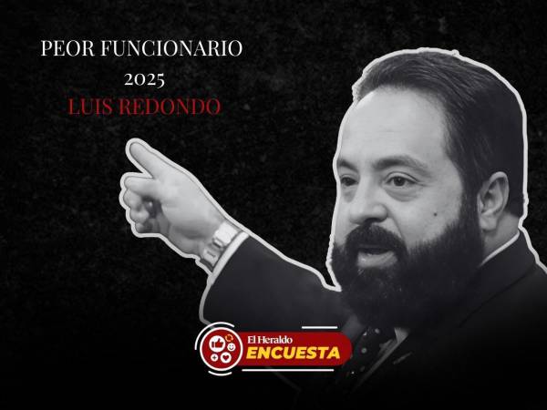Luis Redondo en dos ocasiones fue nominado por los lectores de EL HERALDO como el peor funcionario hondureño.