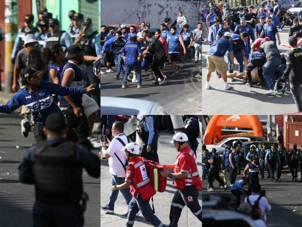 Aficionados se enfrentaron a disparos en las afueras del estadio Nacional previo al clásico Motagua Olimpia. La escena de terror captada por el lente de EL HERALDO.