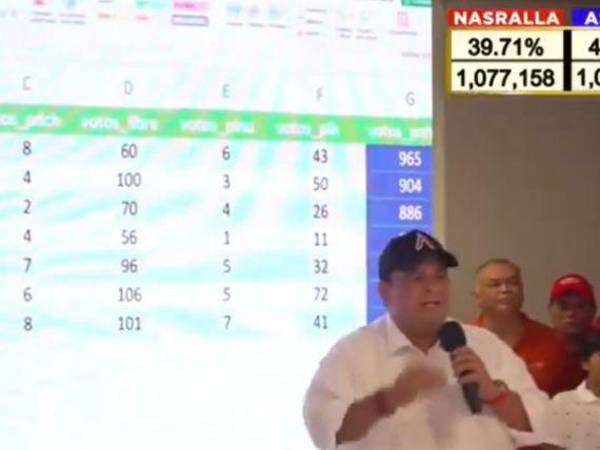 La imagen muestra los votos que aparecen transmitidos para las urnas 10757, 10158 y 11400.