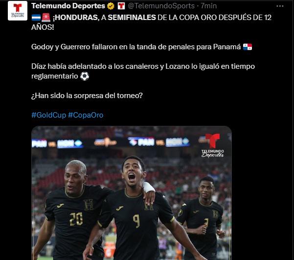 Así reaccionan los medios y periodistas tras que Honduras eliminara a Panamá de Copa Oro