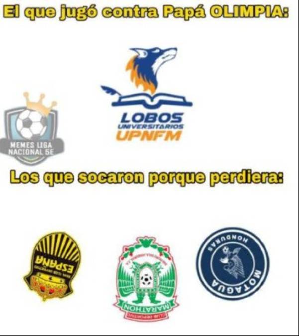 Motagua protagoniza los crueles memes tras el triunfo de Olimpia ante Lobos UPNFM