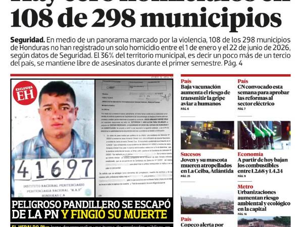Hay cero homicidios en 108 de 298 municipios
