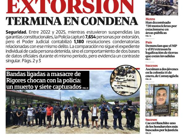 Una de cada siete capturas por extorsión termina en condena