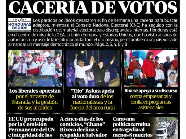 Candidatos en cacería de votos