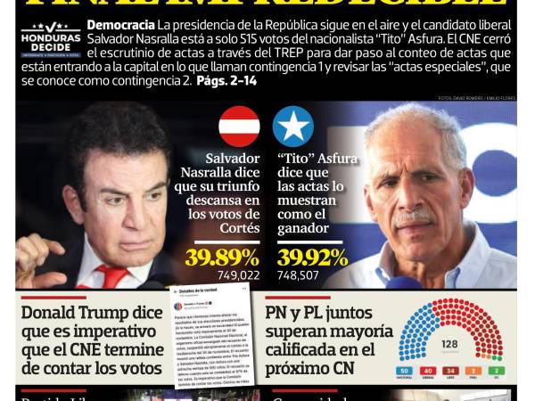 Tito y Nasralla en final impredecible