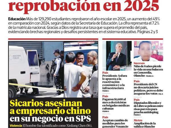 Alarmante índice de reprobación en 2025