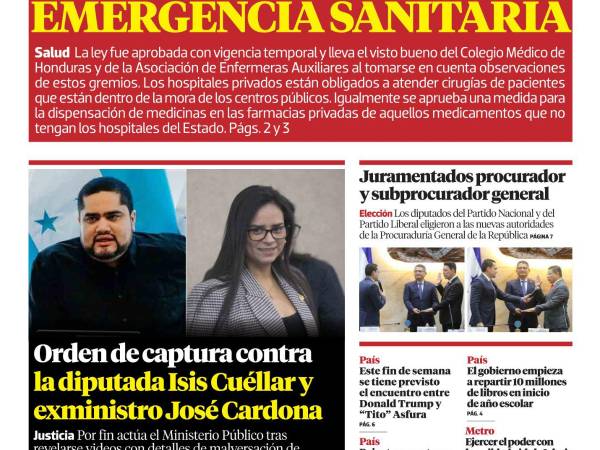 Congreso aprueba emergencia sanitaria