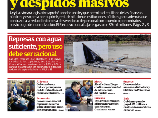 CN autoriza suprimir, fusionar instituciones y despidos masivos