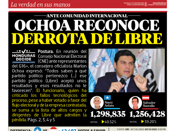 Ochoa reconoce derrota de Libre