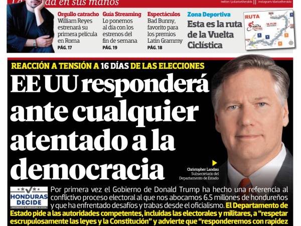 EE UU responderá ante cualquier atentado a la democracia