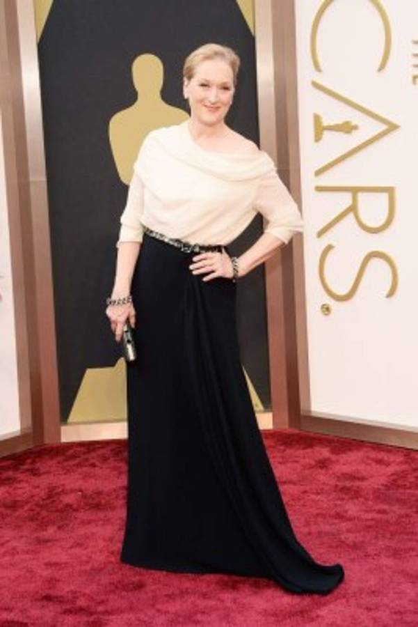 La elegante Meryl Streep un ícono de la moda en los Oscar 2017