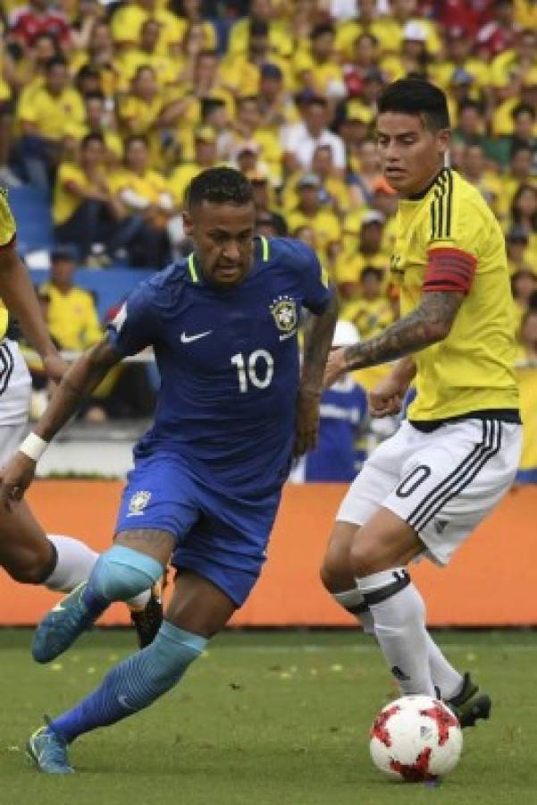 Colombia empató 1-1 con Brasil y mira a Rusia 2018