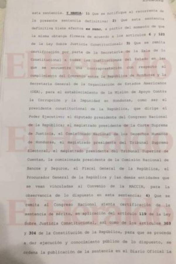 Juan Orlando Hernández aplaude constitucionalidad del convenio de la Maccih en Honduras