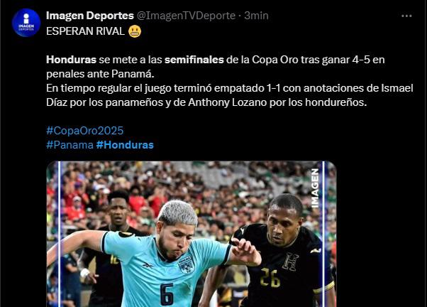Así reaccionan los medios y periodistas tras que Honduras eliminara a Panamá de Copa Oro