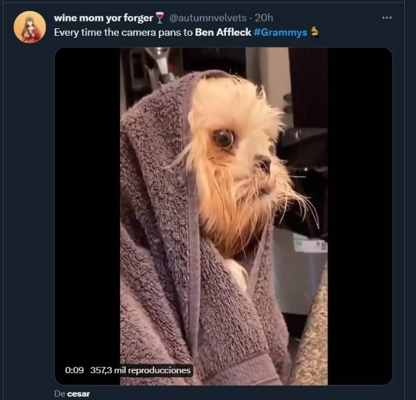 Cara de Ben Affleck en los Grammy deja imperdibles memes