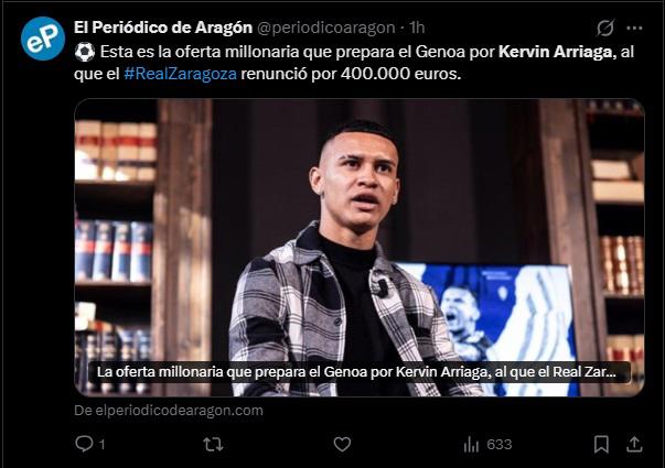 Kervin Arriaga: Lo que dicen los medios de España he Italia por posible fichaje a la Serie A