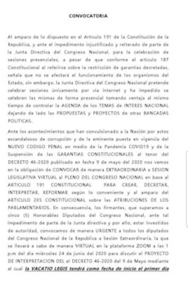 Diputados de oposición realizan sesión para frenar nuevo Código Penal