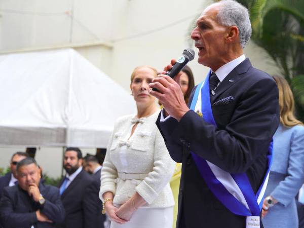 El presidente de Honduras, Nasry “Tito” Asfura, durante su investidura el pasado martes.EFE/ Gustavo Amador