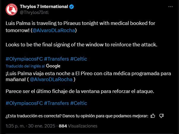 Luis Palma al Olympiacos: Lo que dicen del hondureño en Escocia y Grecia sobre el fichaje