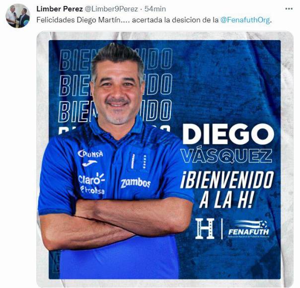 Le desean éxitos: Afición y prensa deportiva reaccionan a la llegada de Diego Vazquez a la H