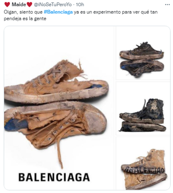 Los divertidos memes que dejó la nueva colección de tenis de Balenciaga