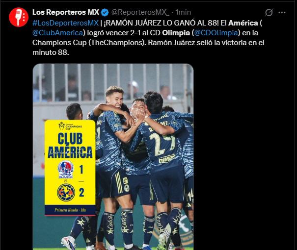 Ganó papá Lo que publican los medios de México tras triunfo de América sobre Olimpia