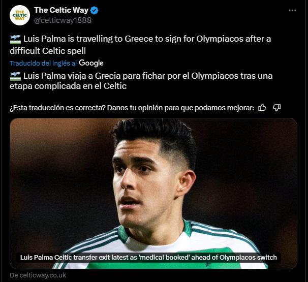 Luis Palma al Olympiacos: Lo que dicen del hondureño en Escocia y Grecia sobre el fichaje