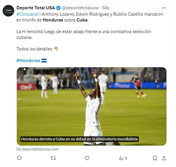 Así reaccionan medios nacionales e internacionales tras triunfo de Honduras ante Cuba