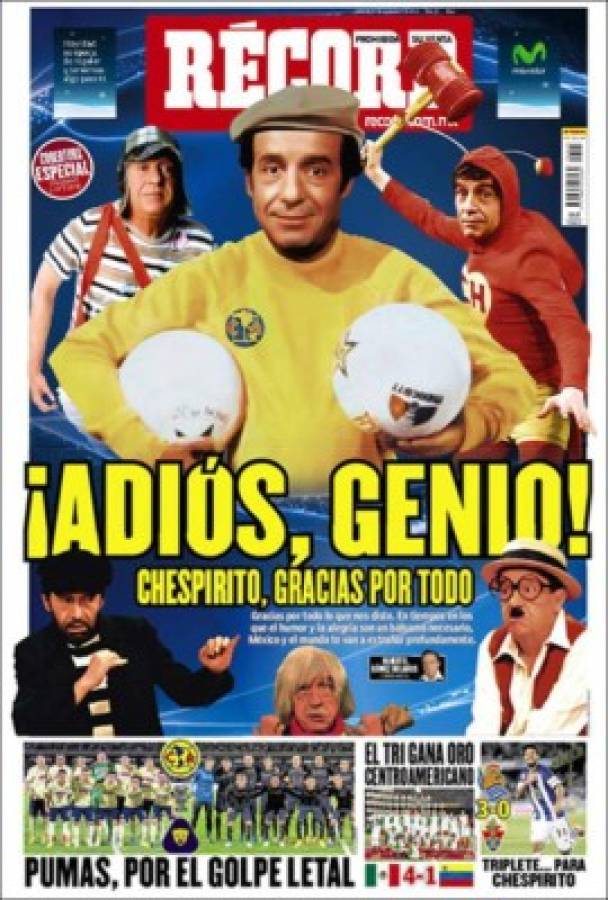 Muerte de Chespirito acaparó portadas de diarios