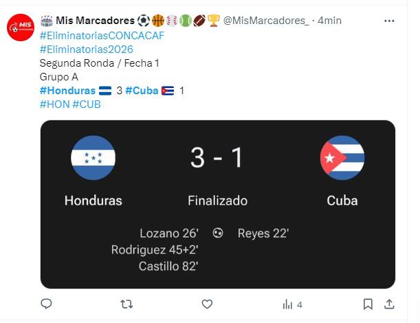 Así reaccionan medios nacionales e internacionales tras triunfo de Honduras ante Cuba