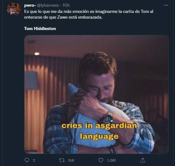 Tom Hiddleston se convertirá en padre y las redes explotan con divertidos memes de “baby Loki”