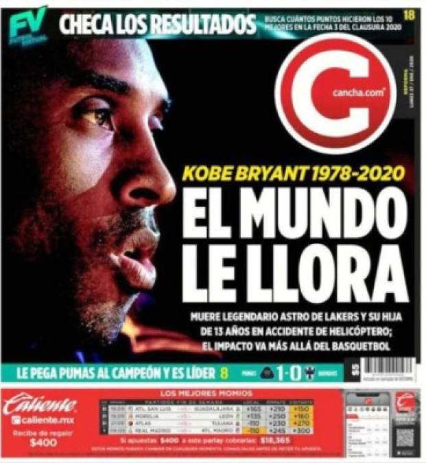 Leyenda, inmortal y eterno: emotivas portadas por 'Black Mamba'