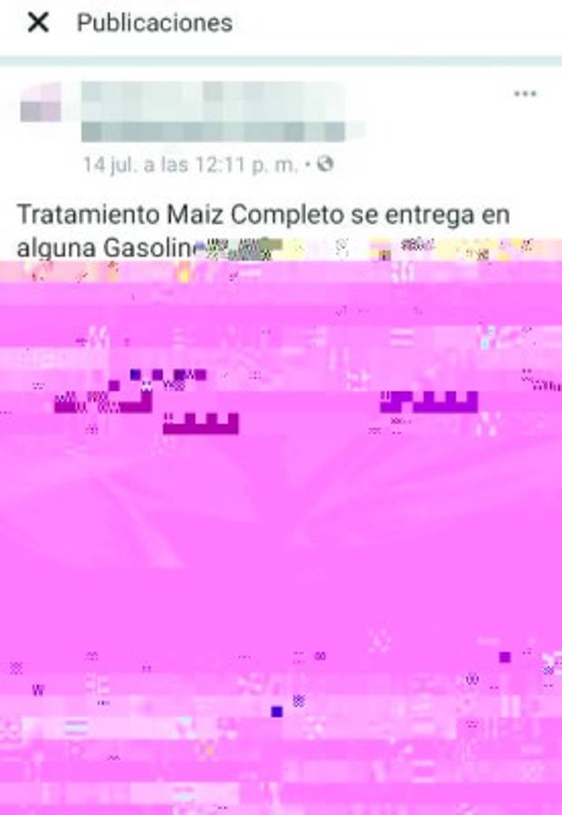El tratamiento MAIZ en Facebook se encuentra en rangos de 800 a 2,000 lempiras que las personas pagan, aun y cuando no tienen la enfermedad.