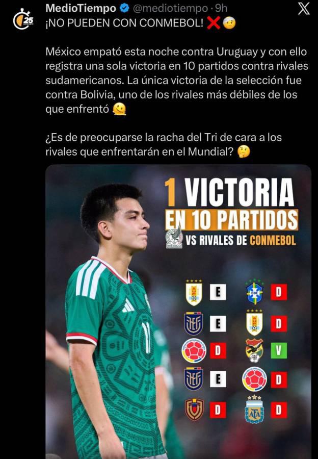 Vergüenza No pueden con Conmebol: Reacción de la prensa tras empate de México vs Uruguay