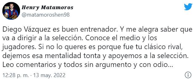 Le desean éxitos: Afición y prensa deportiva reaccionan a la llegada de Diego Vazquez a la H
