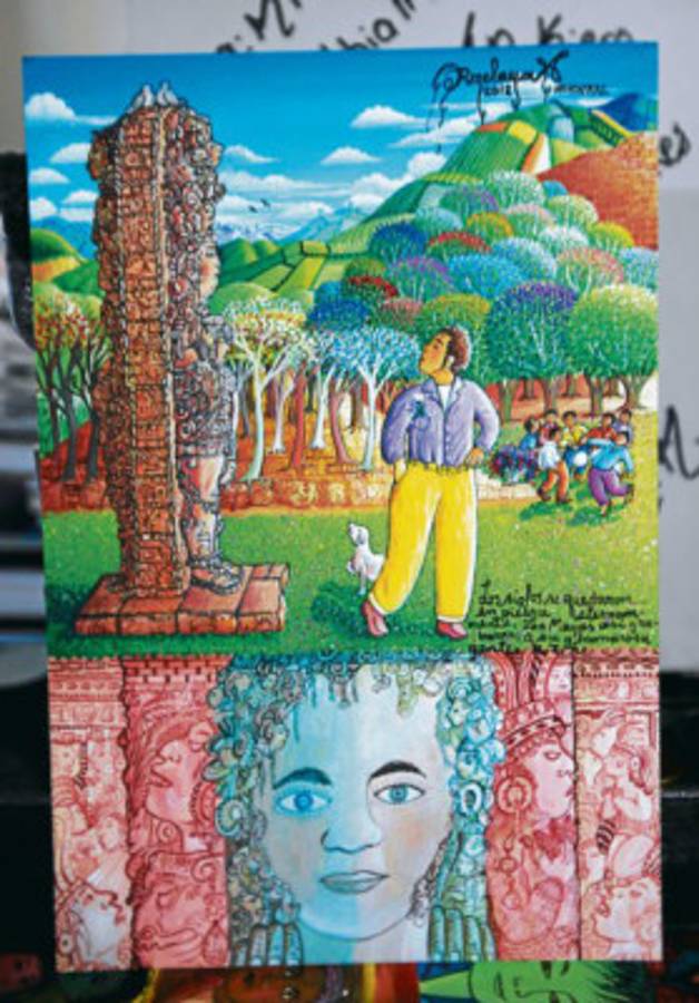 Los mayas inspiran obras de pintores hondureños