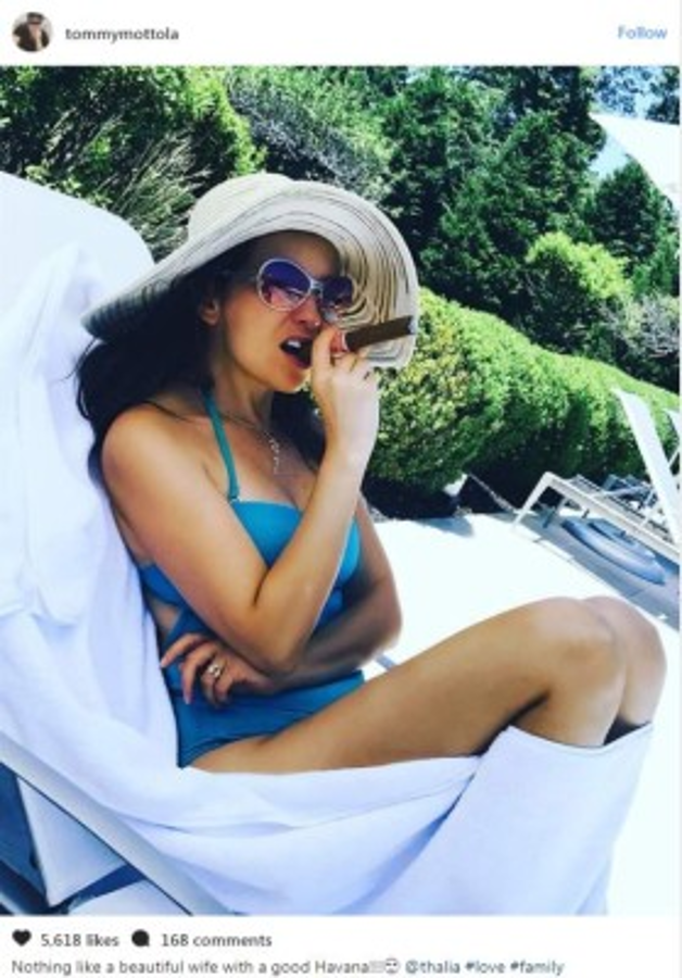 Esta es la polémica foto que generó críticas contra Thalía. Foto captura Instagram