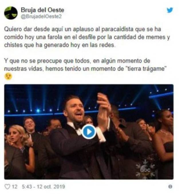 Divertidos memes del paracaidista accidentado en los desfiles de España