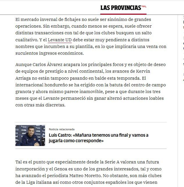 Kervin Arriaga: Lo que dicen los medios de España he Italia por posible fichaje a la Serie A