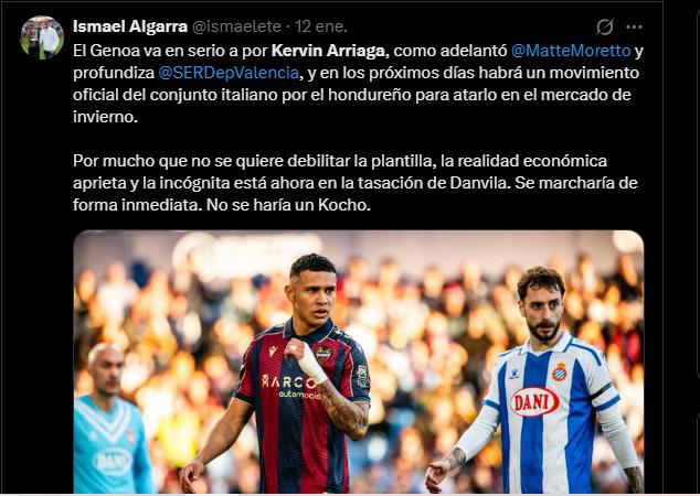 Kervin Arriaga: Lo que dicen los medios de España he Italia por posible fichaje a la Serie A