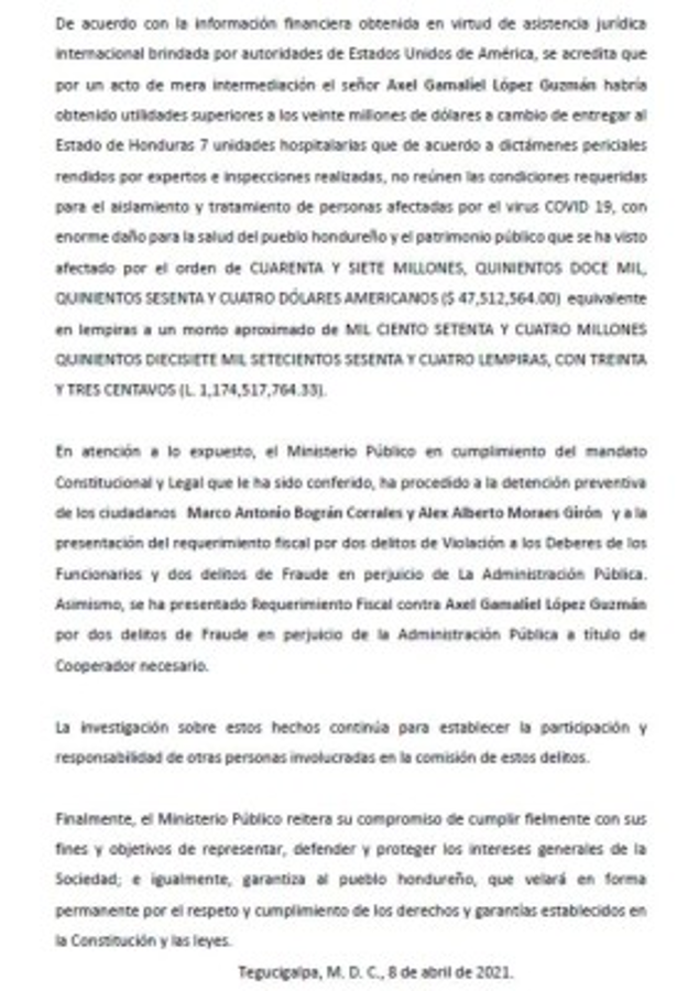 Fiscalía: Axel López habría obtenido utilidades superiores a los 20 millones de dólares