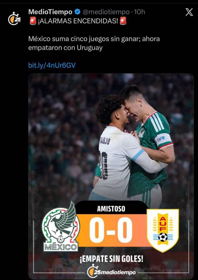 Vergüenza No pueden con Conmebol: Reacción de la prensa tras empate de México vs Uruguay