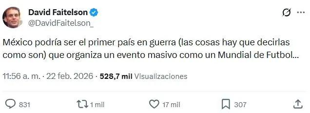 ¿Se jugarán partidos del Mundial 2026 en México tras caos por muerte de El Mencho?